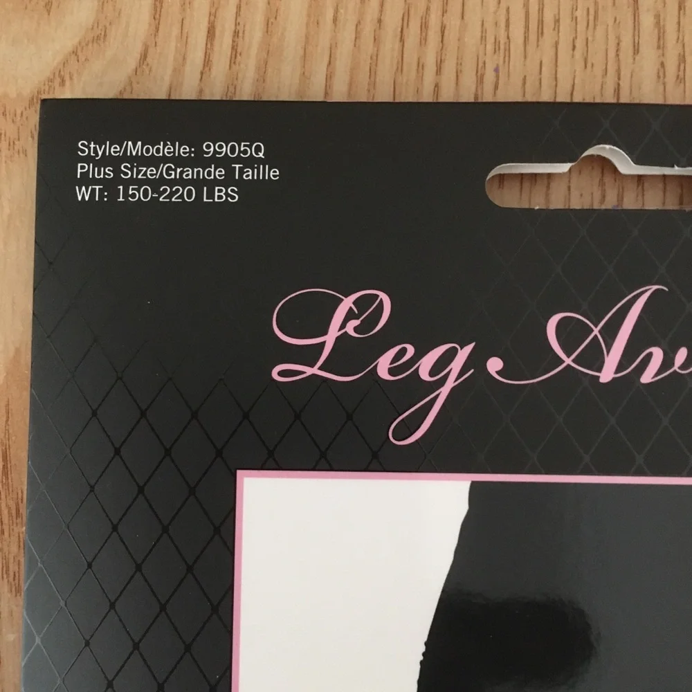 New Women’s Leg Avenue Fence Net Tights Black Queen Size 150-220lbs